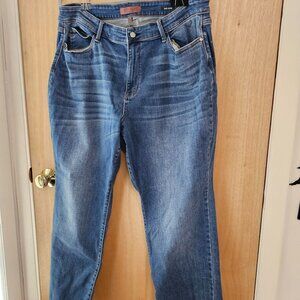 Judy Blue Raw Hem Crop Jeans – Size 20W – Mid Wash Dad Jean